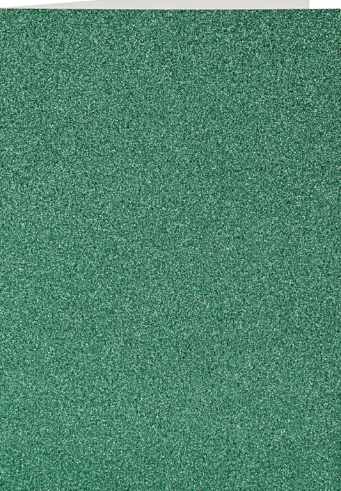 Kort Og Kuverter - Kort Str. 10,5X15 CM - Kuvert Str. 11,5X16,5 CM - Glitter - 110+250 G - Grøn - 4 Sæt