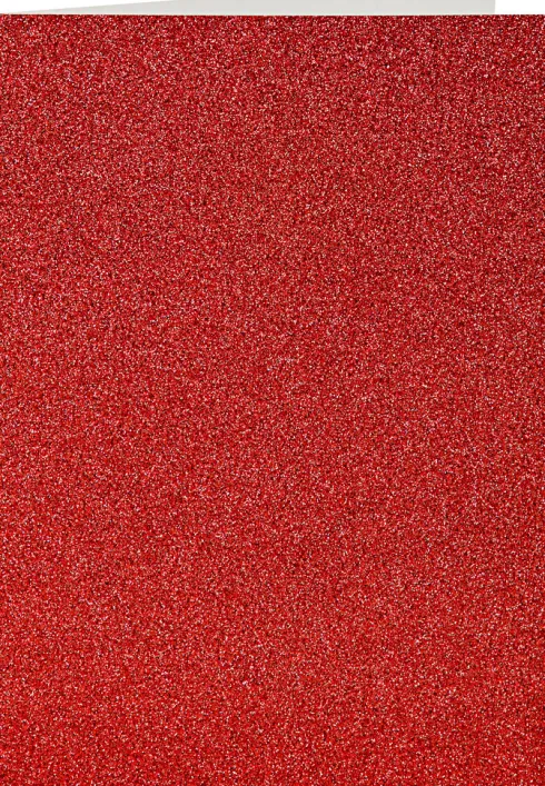 Kort Og Kuverter - 10,5X15 CM - 11,5X16,5 CM - Glitter Rød - 4 Sæt