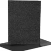 Kort Og Kuverter - 10,5X15 CM - 11,5X16,5 CM - Glitter Sort - 4 Sæt