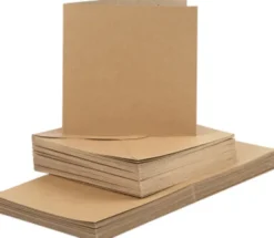Kort Og Kuverter - 15X15 CM - 16X16 CM - Natur - 50 Sæt