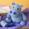 Kreativt Sæt Med Amigurumi - Flodhest - Blå - Lyseblå
