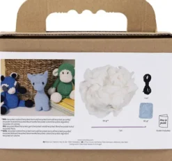Kreativt Sæt Med Amigurumi - Giraf - Lyseblå
