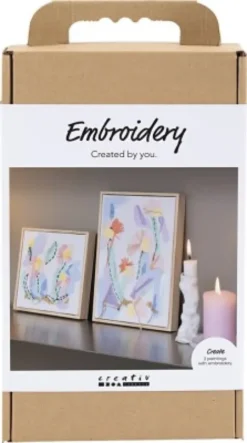Kreativt Sæt Med Broderi - Billeder - Pastelfarver