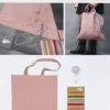 Kreativt Sæt Med Broderi - Mulepose - Soft Rose