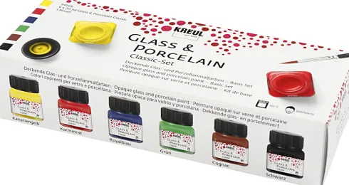Kreul - Glass & Porcelain - Forskellige Farver - 6X20 ML