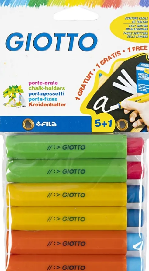 Kridtholder - Farve Kan Variere - 6 Assorterede