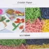 Krøllede Papirstrimler - L 25-30 CM - B 3 MM - Blå - Mørk Grøn - Pink - Gul - 4X50 G