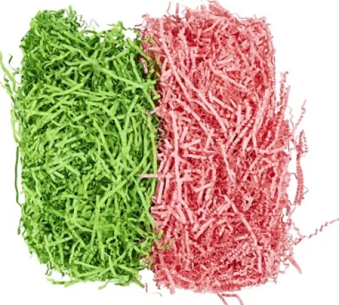 Krøllede Papirstrimler - L 25-30 CM - B 3 MM - Mørk Grøn - Pink - 2X50 G