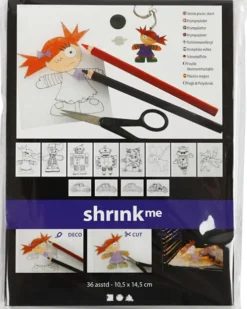 Krympeplast Med Motiver - 10,5X14,5 CM - Tykkelse 0,3 MM - Mat Transparent - 36 Ark