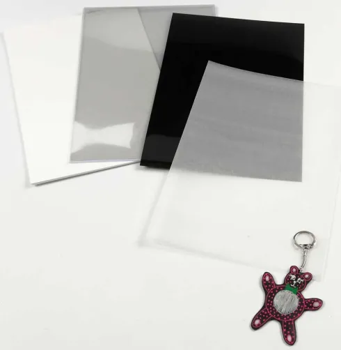 Krympeplast - 20X30 CM - Tykkelse 0,3 MM - Mat Hvid - 10 Ark