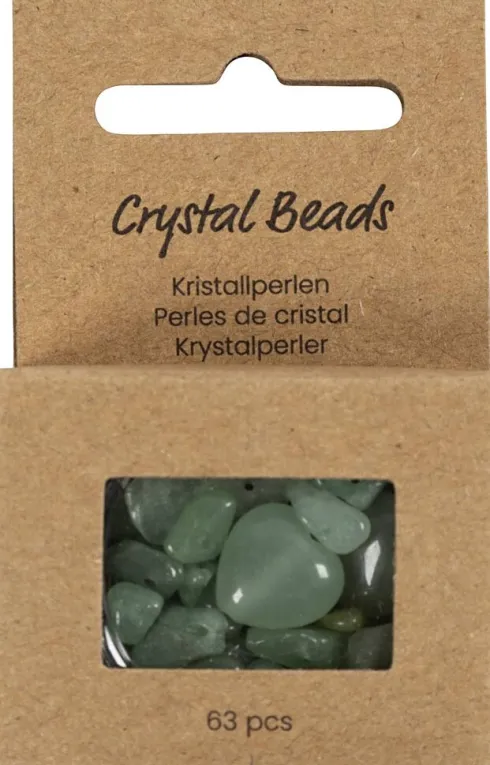 Krystalperler - Aventurin - 7-12 MM - 1 MM - Grøn - 63Stk
