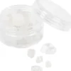 Krystalperler - Bjergkrystal - 7-12 MM - 1 MM - Transparente Farver - 63Stk