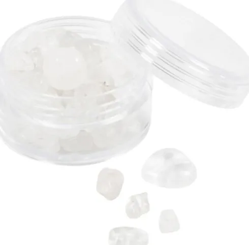 Krystalperler - Bjergkrystal - 7-12 MM - 1 MM - Transparente Farver - 63Stk