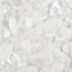 Krystalperler - Bjergkrystal - 7-12 MM - 1 MM - Transparente Farver - 63Stk