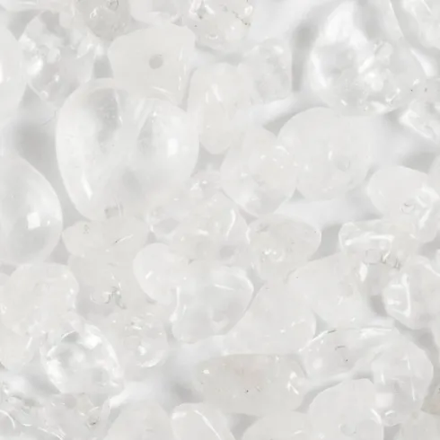 Krystalperler - Bjergkrystal - 7-12 MM - 1 MM - Transparente Farver - 63Stk