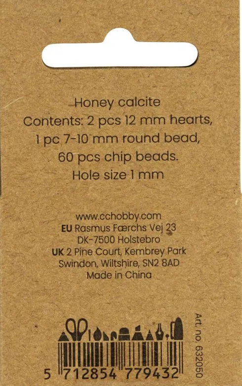 Krystalperler - Honning Calcit - 7-12 MM - 1 MM - Lys Gul - 63Stk