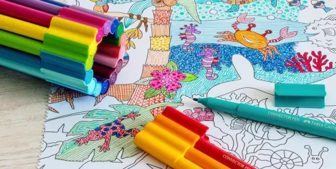 Kuffert Med 80 Connector Tusser - Faber-Castell