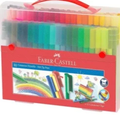 Kuffert Med 80 Connector Tusser - Faber-Castell