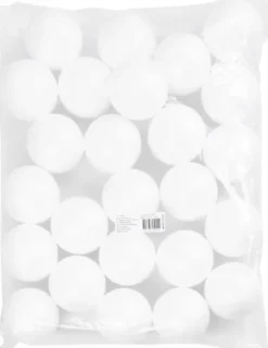 Kugle - Ø 8 CM - Hvid - 25 Stk