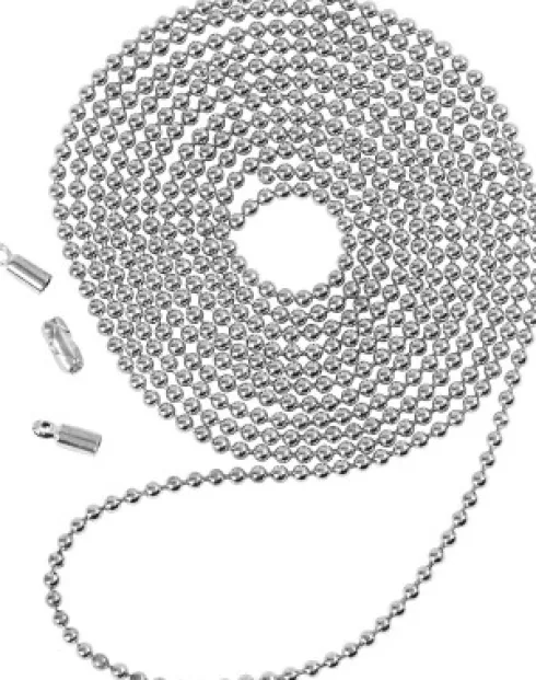 Kuglekæde - Ø 1,5 MM - Forsølvet - 1 M