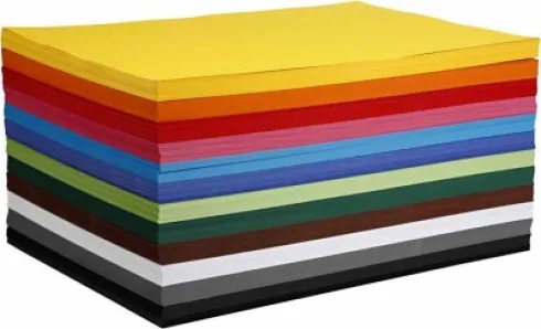 Kulørt Karton - A2 - 420X594 MM - 180 G - Assorterede Farver - 12X100 Ark