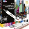 Kunstner Tusser Med Blender - Twin Markers - 25 Farver - Zieler