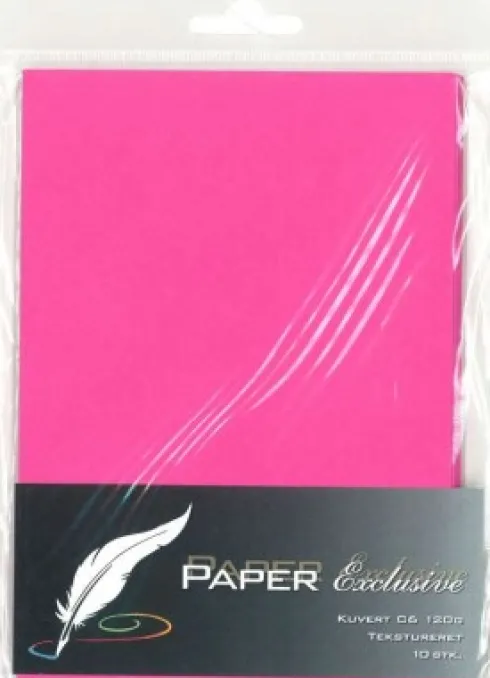 Kuvert C6 120G Cerise Tekstureret 10Stk. - 912 - Paper Exclusive