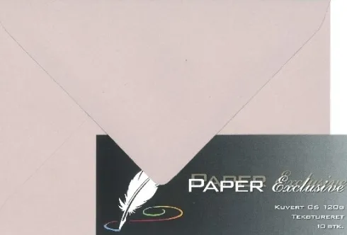 Kuvert C6 120G Gl. Rosa Tekstureret 10Stk. - 922 - Paper Exclusive
