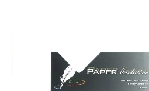 Kuvert C6 120G Hvid Tekstureret 10Stk. - 930 - Paper Exclusive