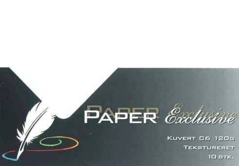 Kuvert C6 120G Hvid Tekstureret 10Stk. - 930 - Paper Exclusive