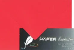 Kuvert C6 120G Rød Tekstureret 10Stk. - 918 - Paper Exclusive