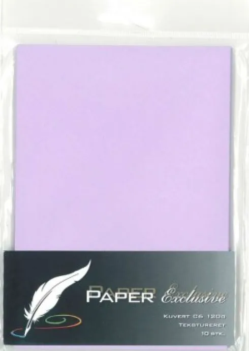 Kuvert C6 120G Violet Tekstureret 10Stk. - 937 - Paper Exclusive