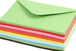 Kuverter - Kuvert Str. 11,5X16 CM - 80 G - Assorterede Farver - 10X10 Stk