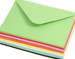 Kuverter - Kuvert Str. 11,5X16 CM - 80 G - Assorterede Farver - 10X10 Stk