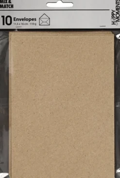 Kuvert - Kuvert Str. 11,5X16 CM - 110 G - Natur - 10 Stk