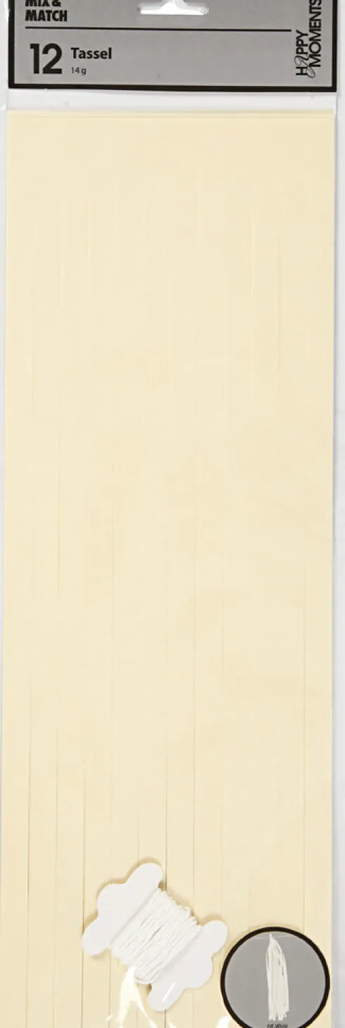 Kvast - Str. 12X35 CM - 14 G - Råhvid - 12 Stk