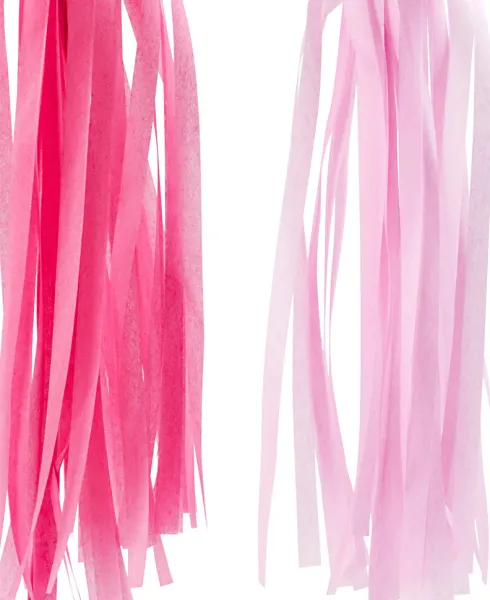 Kvast - Str. 12X35 CM - Pink - Lyserød - 12 Stk