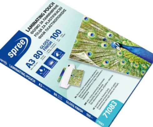 Lamineringslommer - A3 - 80 My - 100 Stk. - Spree