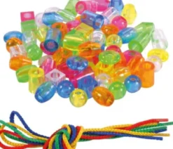 Lav Perlekæde - 70 Transparente Perler Med Snor