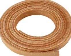 Læderbånd - B 10 MM - Tykkelse 3 MM - Natur - 2 M