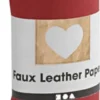 Læderpapir - Ensfarvet - 350 G - Rød - 50X100 CM