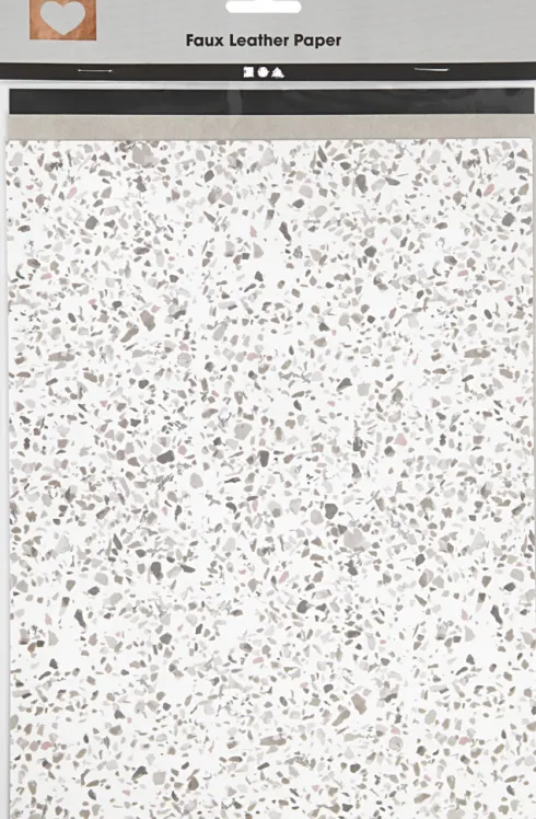 Læderpapir - 21X27,5+21X28,5+21X29,5 CM - Ensfarvet - Folie - Print - 3 Ark