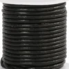 Lædersnor - Tykkelse 2 MM - Rund - Sort - 10 M