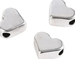 Ledperle - Str. 5,5X7 MM - Hulstr. 1 MM - Forsølvet - 3 Stk