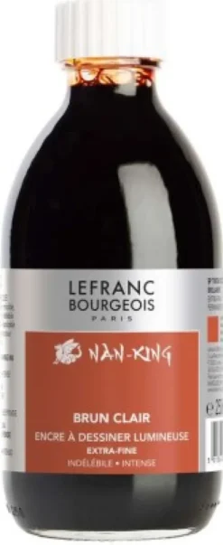 Lefranc Bourgeois - Waterproof Ink Nk 250 ML - Brun Clair - Blæk