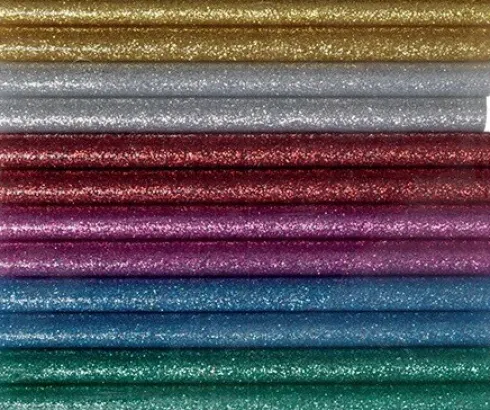 Lim Til Limpistol - L 10 CM - Ø 7,2 MM - Glimmer Farver - 6X2 Stk