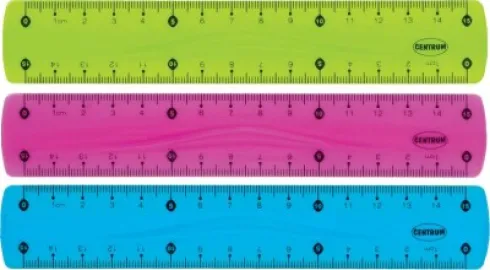 Lineal 15 CM - Assorterede Neonfarver Flexi - Centrum