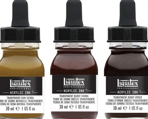 Liquitex - Acrylic Ink - Akryl Blæk - Transparent Set 3-Pak
