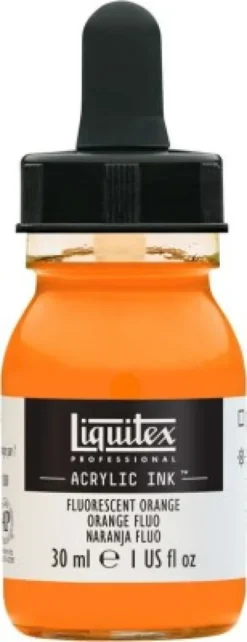 Liquitex - Acrylic Ink Blæk - Fluorescent Orange 30 ML