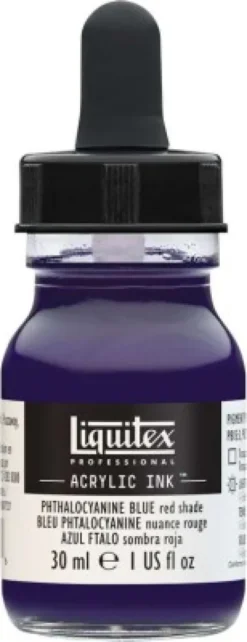 Liquitex - Acrylic Ink Blæk - Phthalocyanine Blue - Red Shade 30 ML